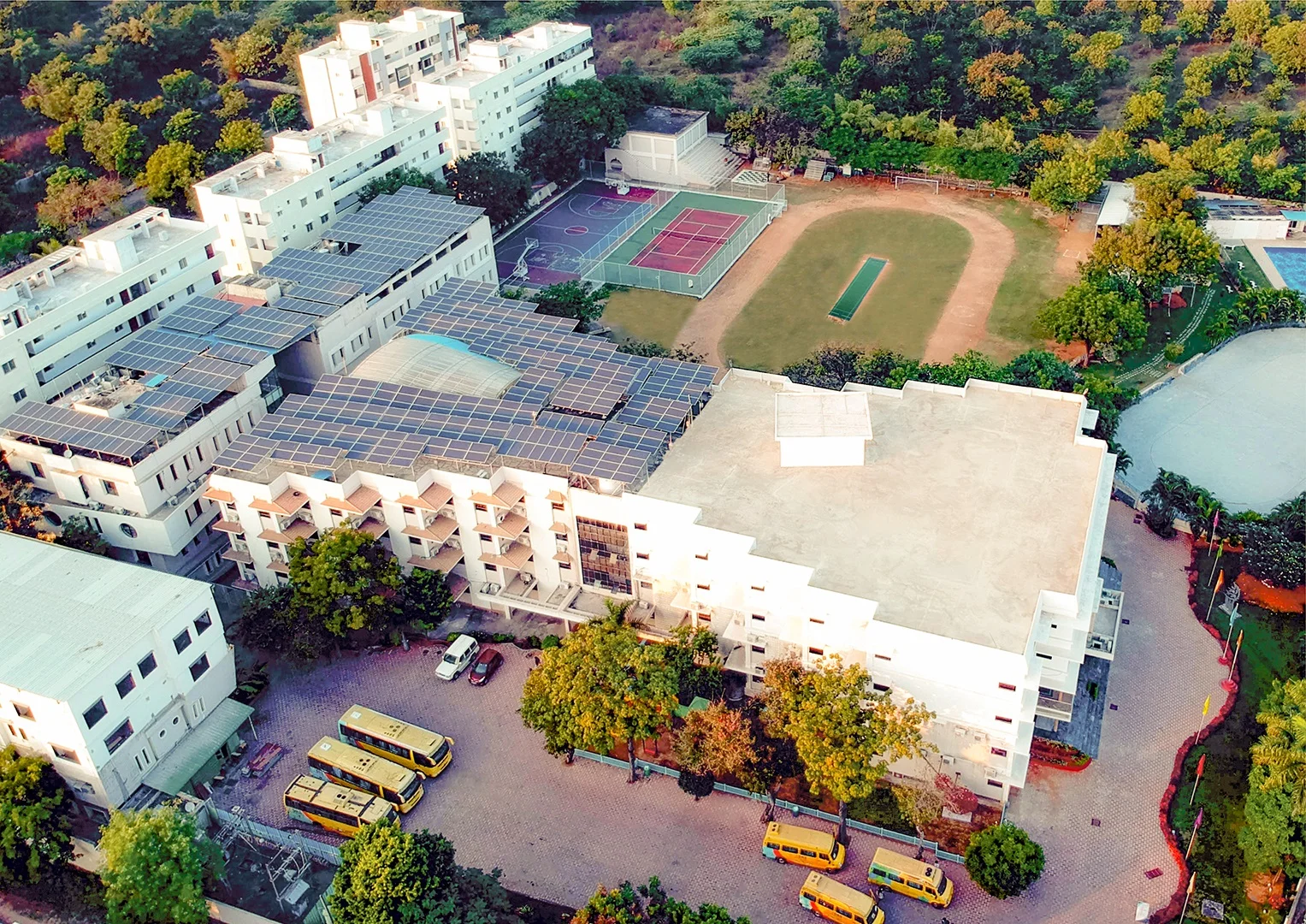 VIVEKANANDA PUBLIC SCHOOL Aerial Campus View in Uppal Hyderabad